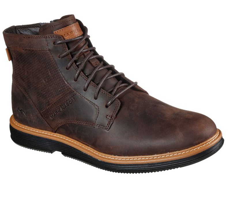 Skechers Parallux - Ando - Mens Boots Dark Brown [AU-AQ8386]